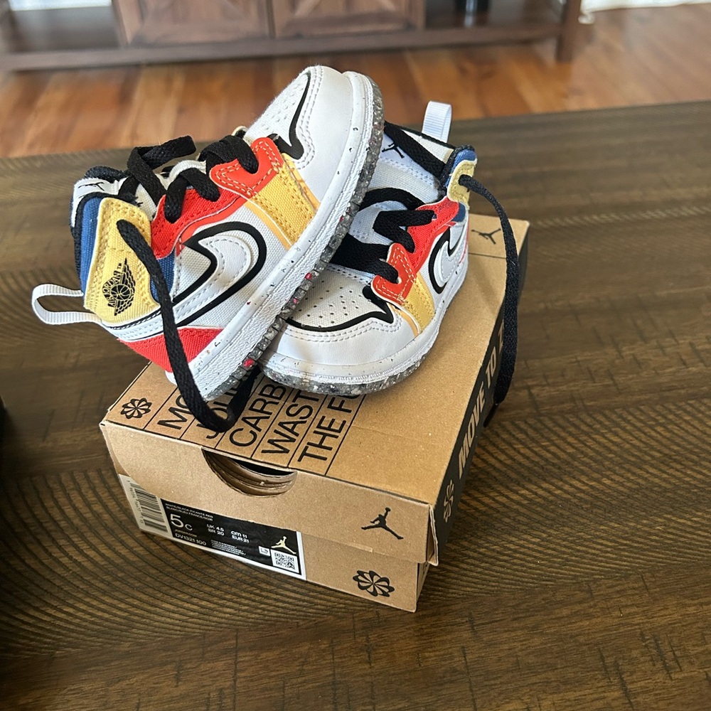 Jordan Kids' Sneakers in Red, Yellow, and Blue